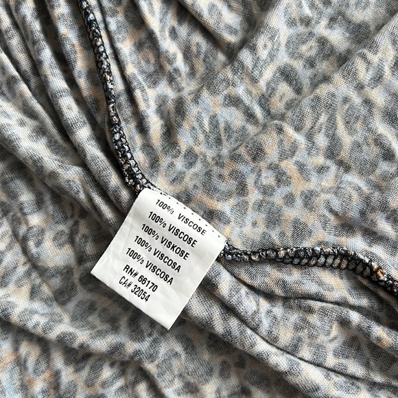 Anthropologie Bl^nk Moira Ruffled Peplum Leopard Print Top - Picture 10 of 10